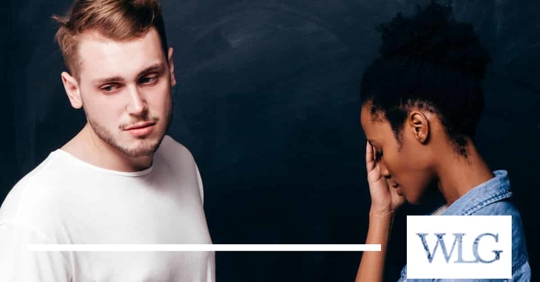 couple not looking at each other