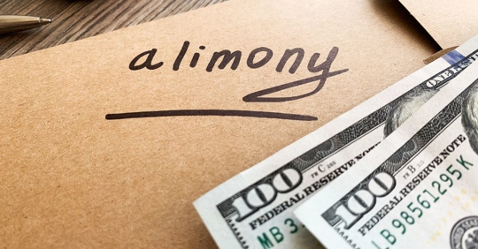 envelope with alimony