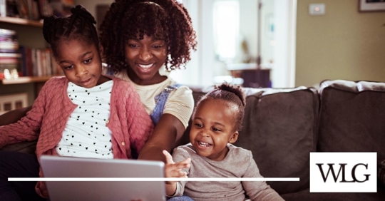 Mother and children.